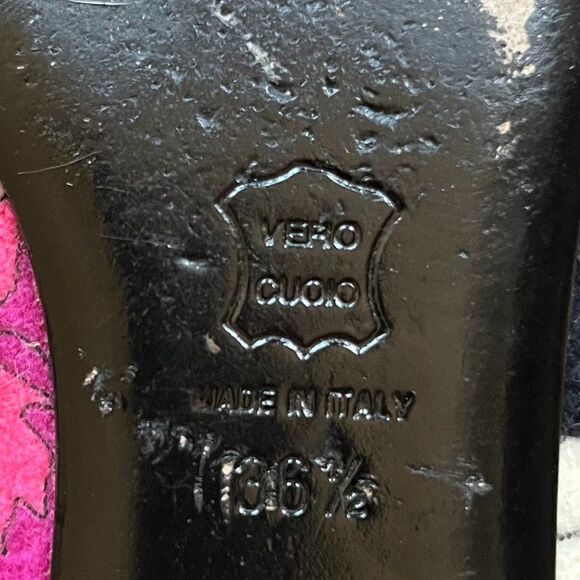 Missoni Floral Velour Slip On Ballet Flats Shoes Made Italy Women US 6 EU 36.5 - Picture 6 of 6